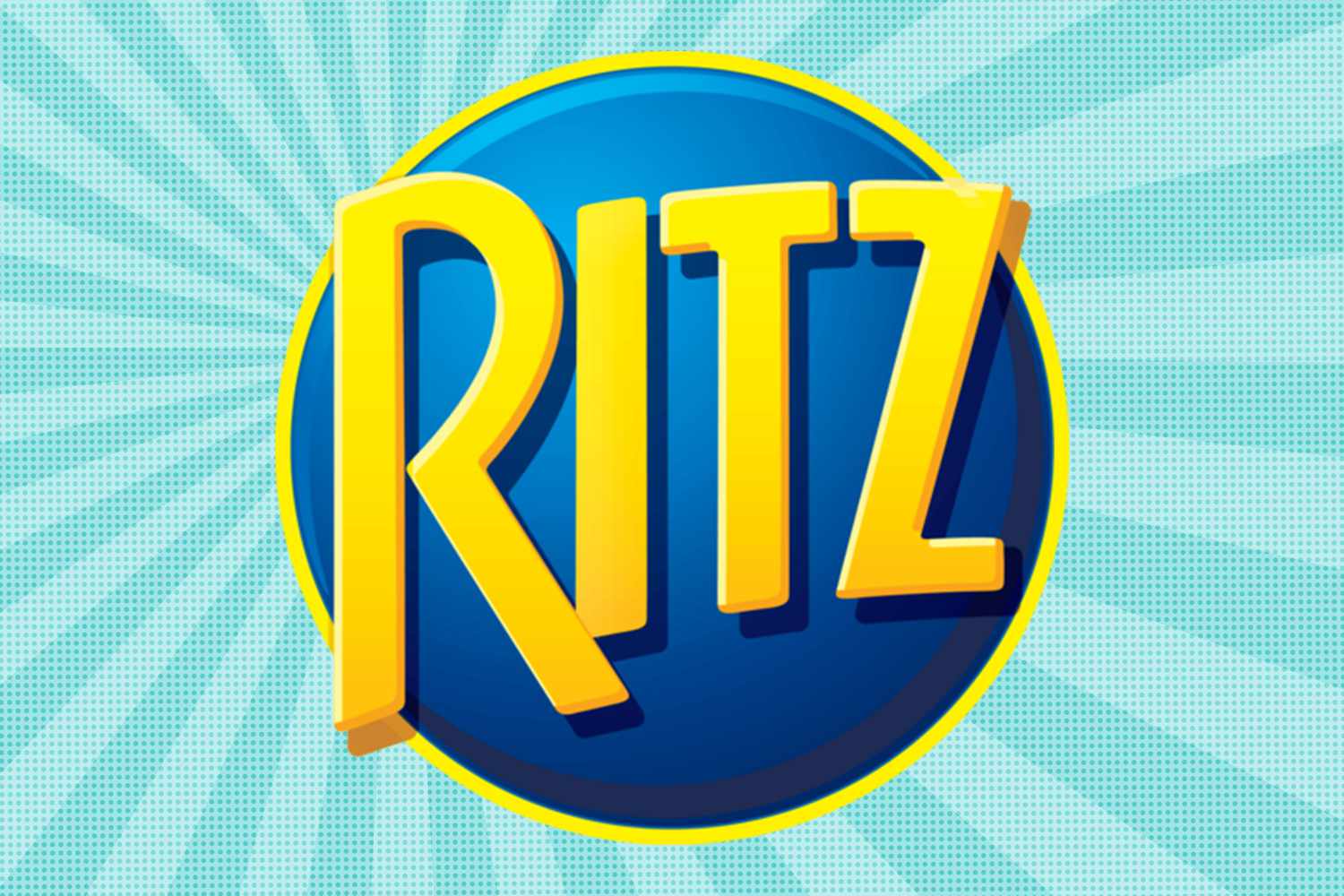 Ritz logo centered on a starburst background