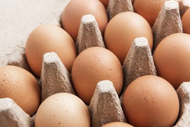 eggs on a carton