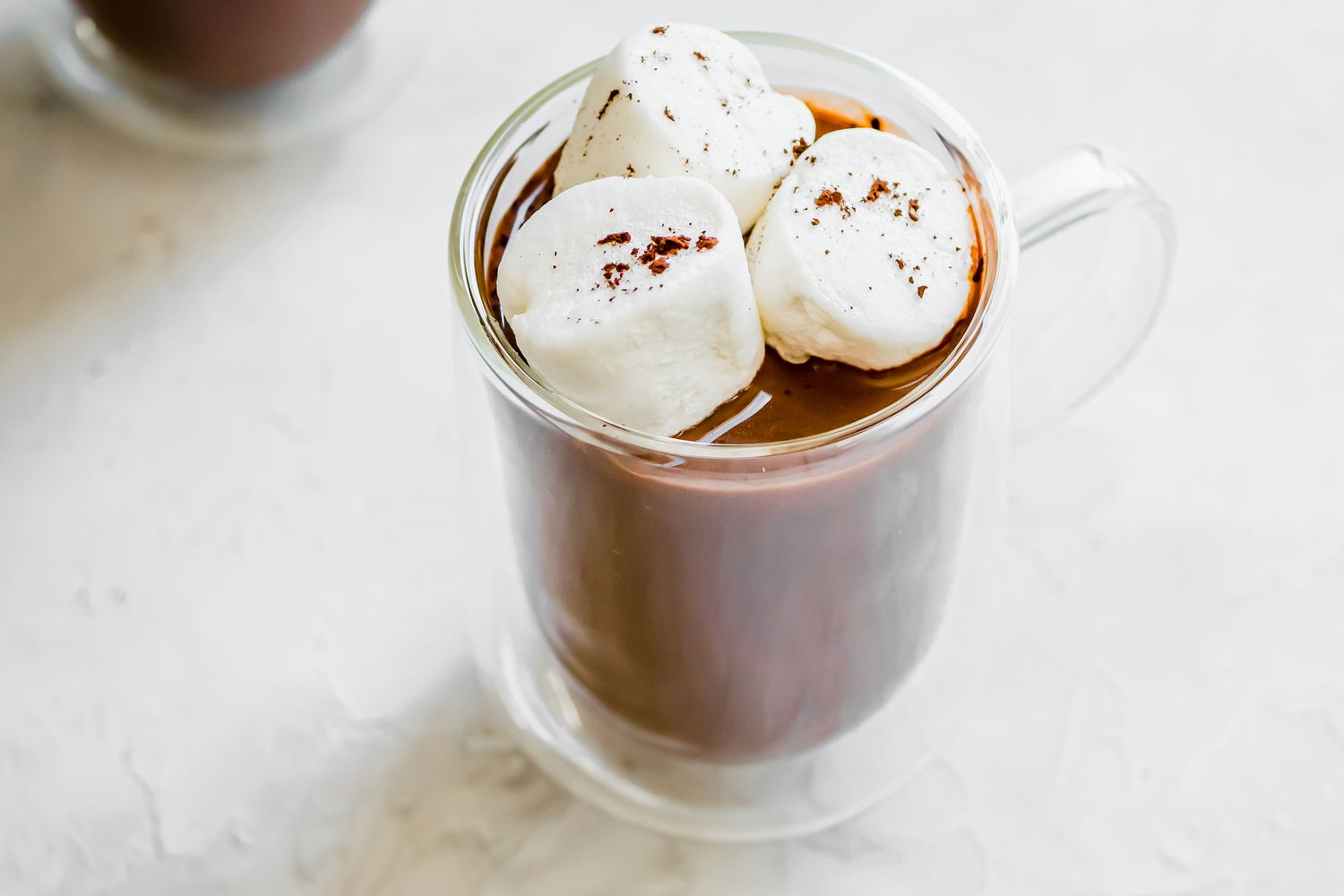 Boozy Hot Chocolate Topped with Marshmallows