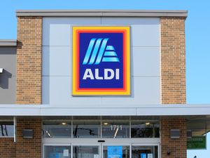 ALDI store entrance with logo displayed above the entrance