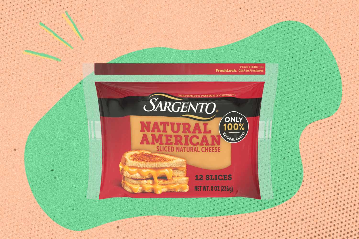 Package of Sargento Natural American cheese slices