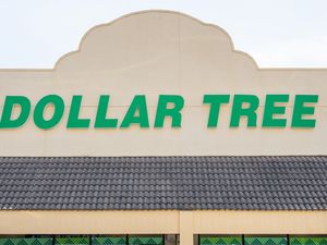 The exterior of a Dollar Tree store showing its sign