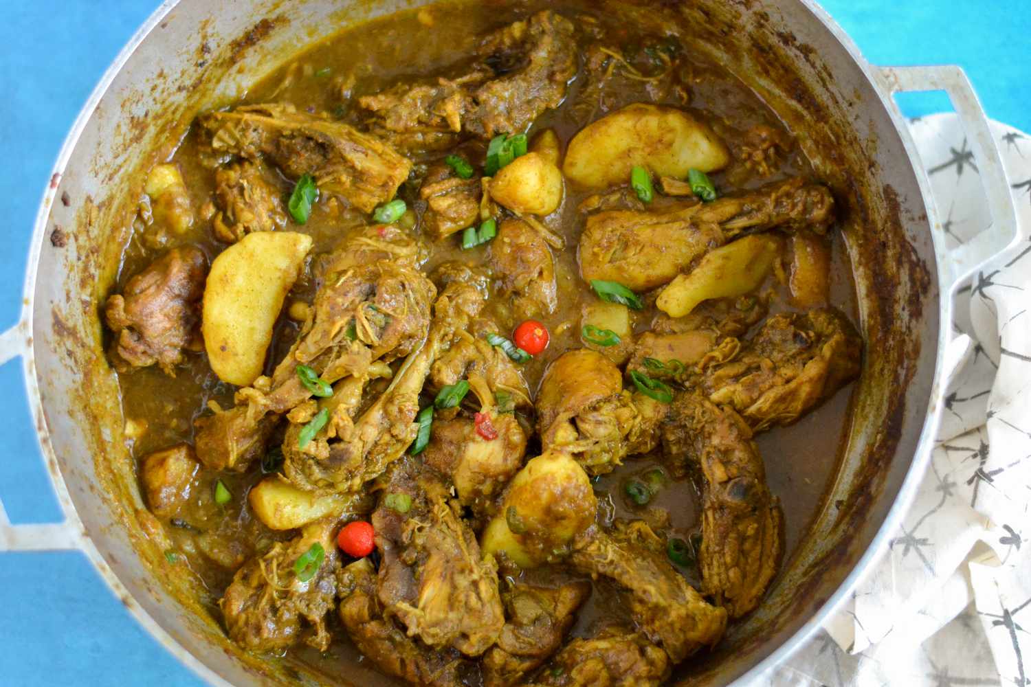Guyanese Chicken Curry in a Pot