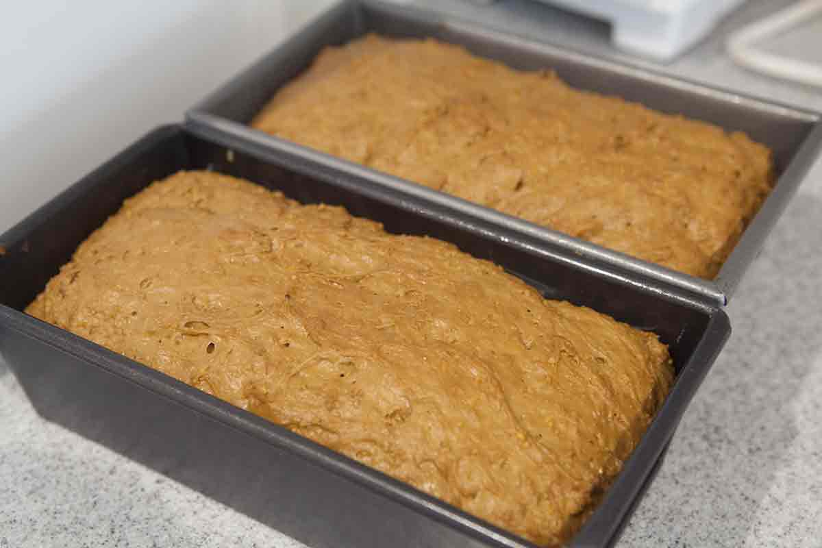 Baked anadama bread