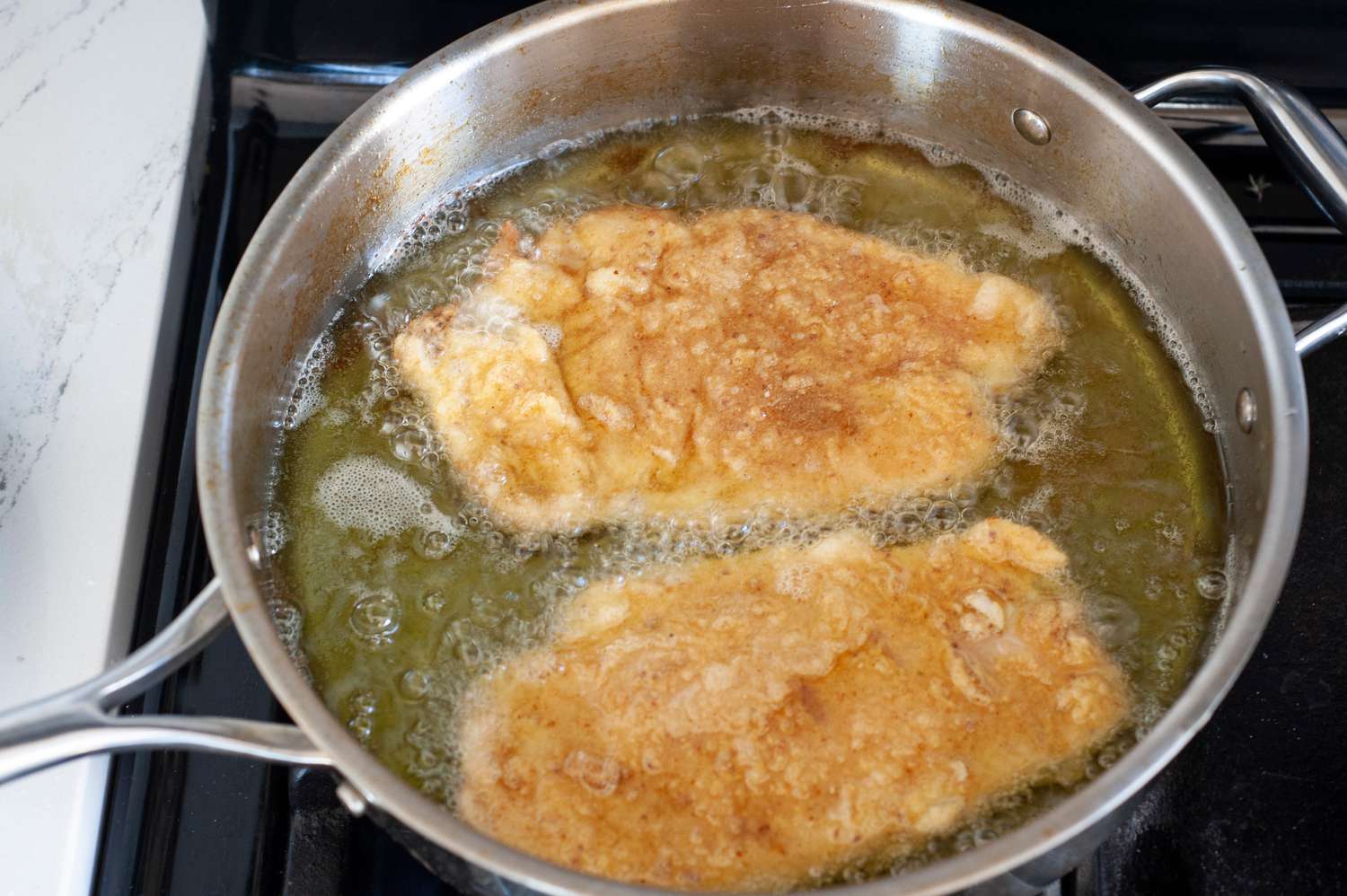 fry chicken schnitzels