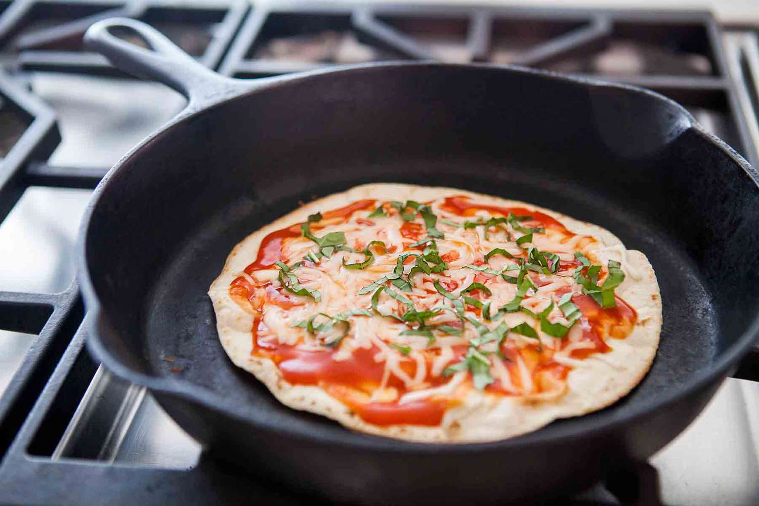 Skillet Tortilla Pizza