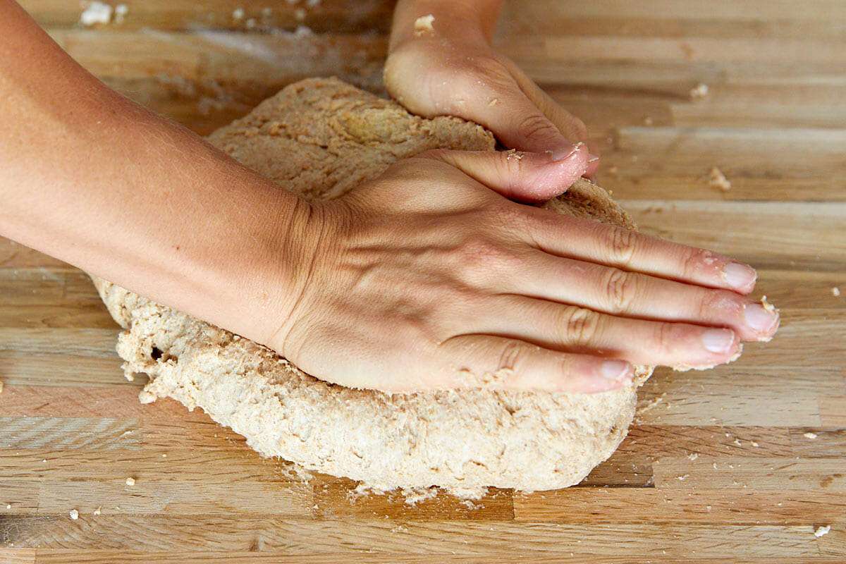How to Make Whole Wheat Bread knead the dough