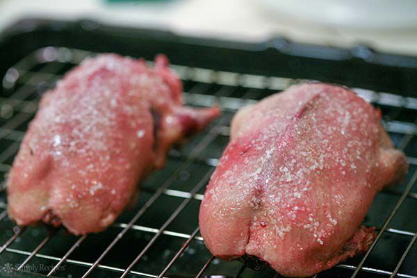 roast wild duck breast side up