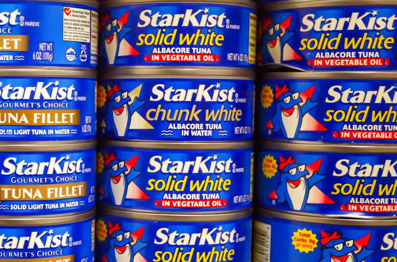Starkist tuna on a store shelf