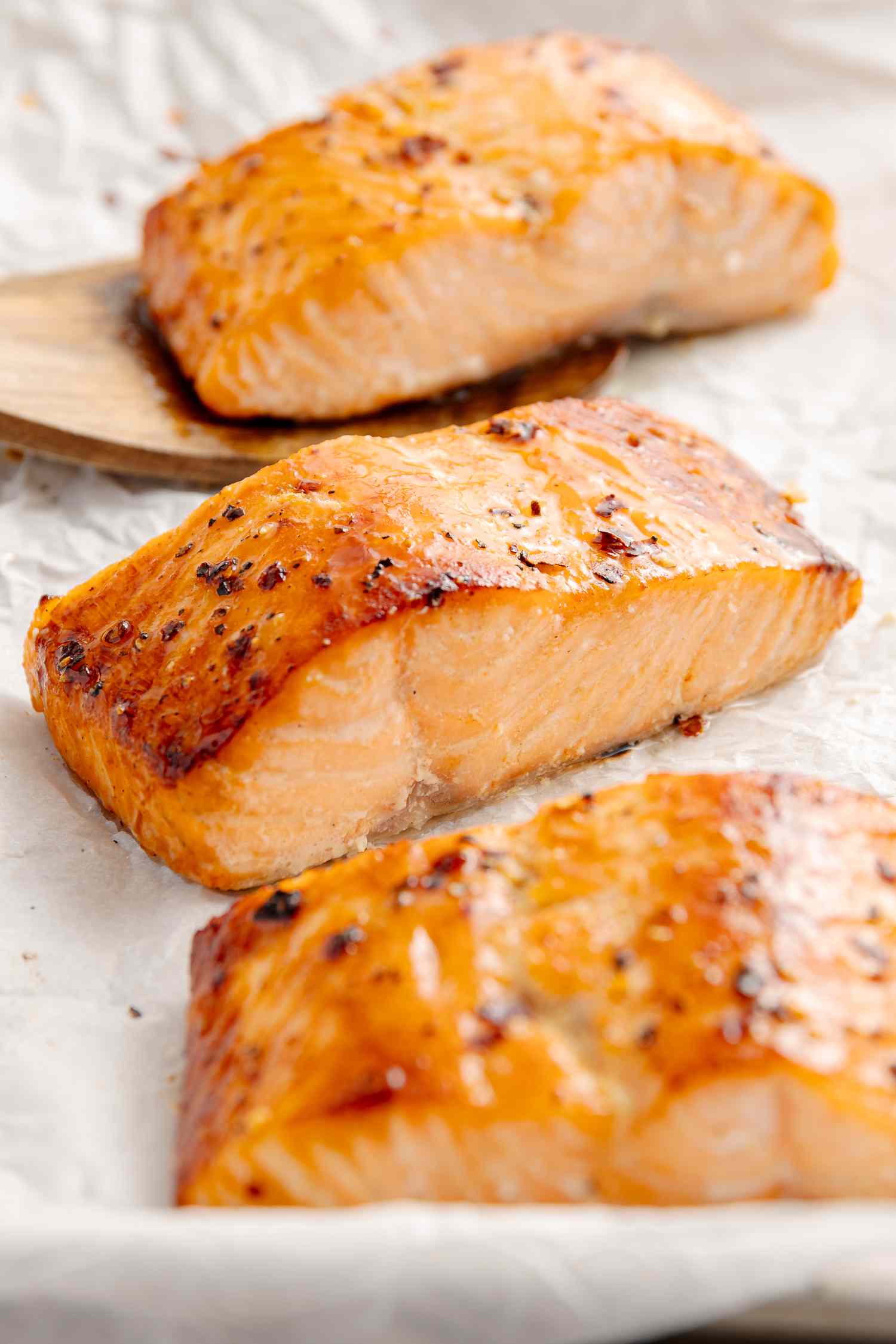 Tray of Salmon with Brown Sugar Glaze 