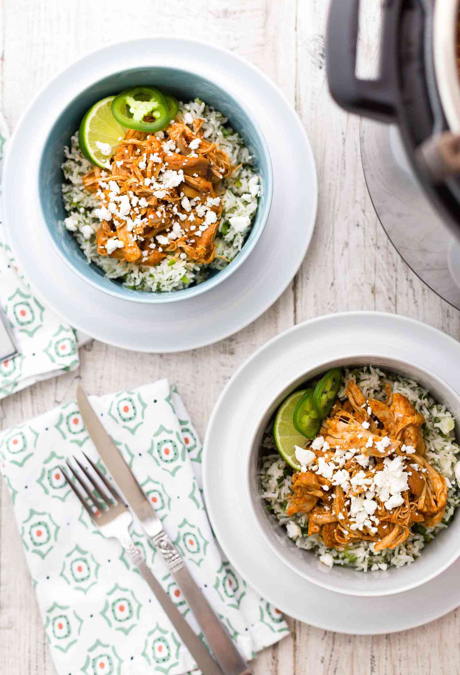 Pressure Cooker Chipotle Chicken and Rice Bowls
