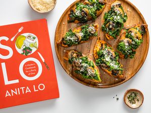 Anita Lo's Solo Cookbook and Twice Baked Sweet Potatoes
