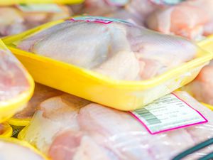 packaged raw chicken in a grocery store