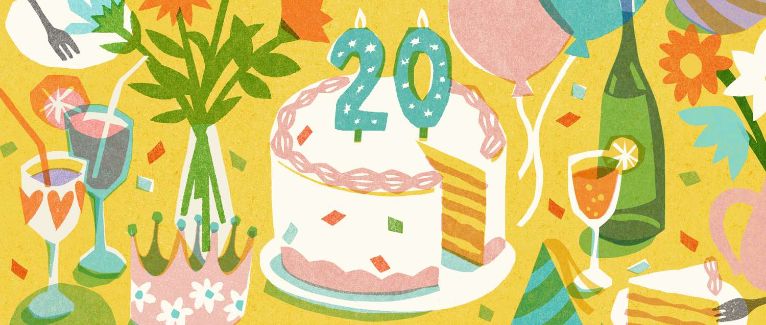 20th anniversary cake and celebration