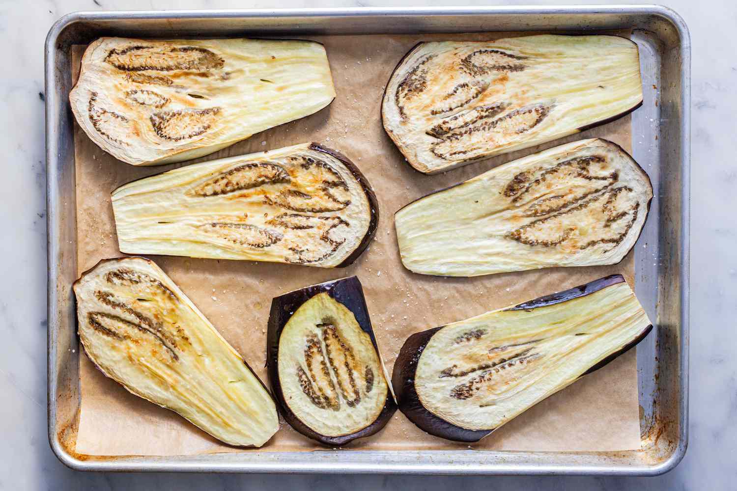 Roasted eggplants and zucchini
