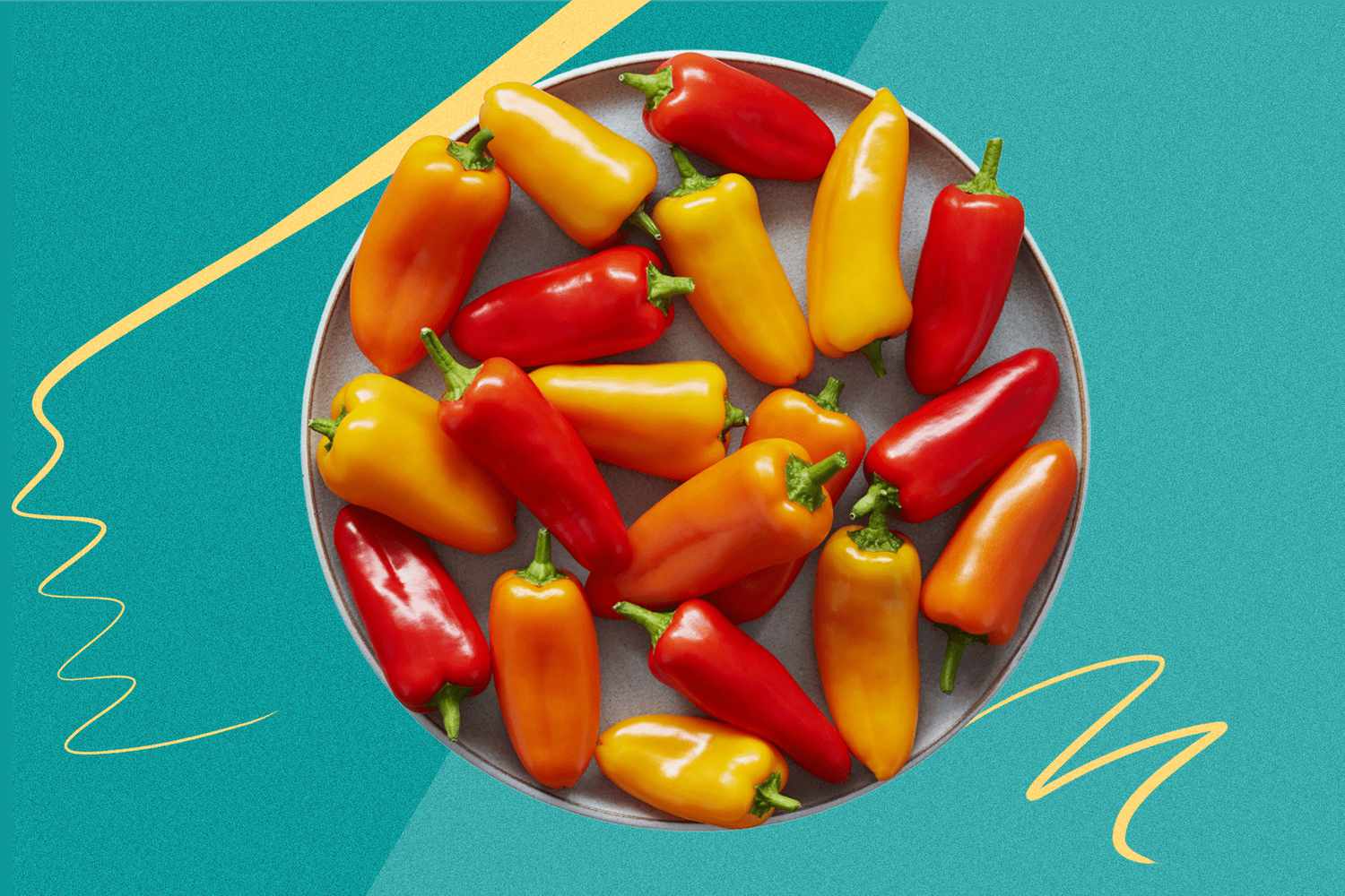 peppers on a plate