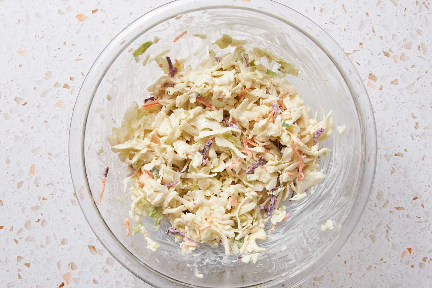 Coleslaw Mix Tossed in the Sauce for Buffalo Chicken Taco Recipe