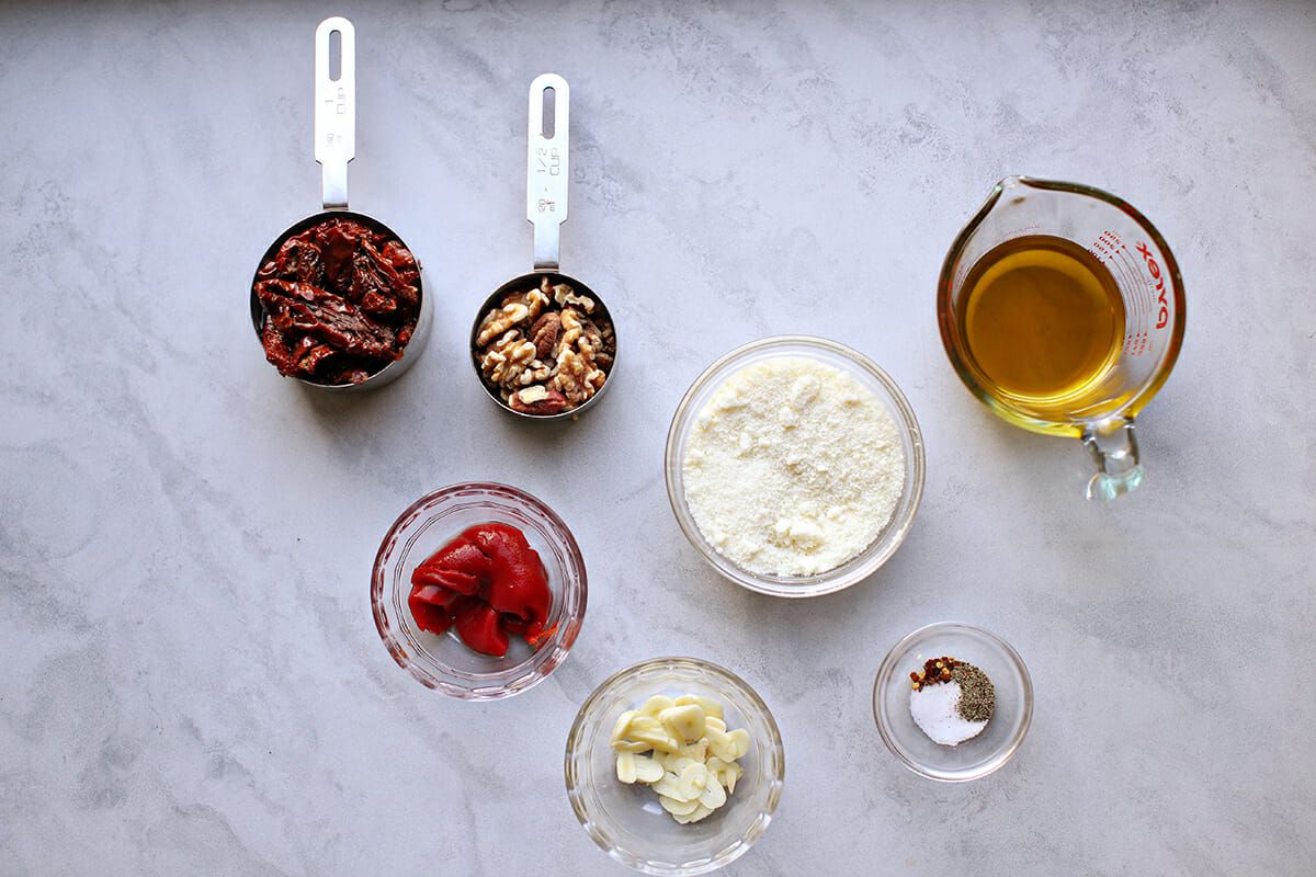 Walnut Pesto with Sun-Dried Tomatoes