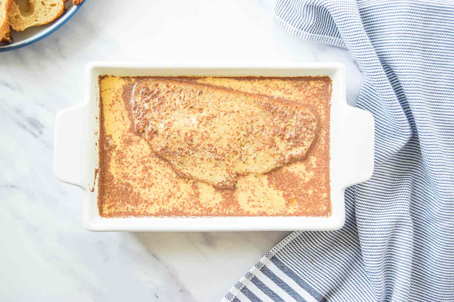 Bread Soaked in Egg Mixture for French Toast Recipes