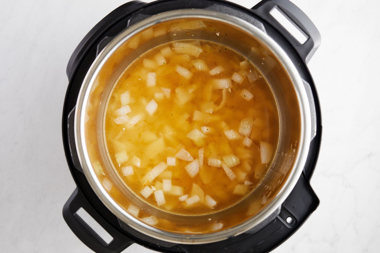 Stock Added to Instant Pot 