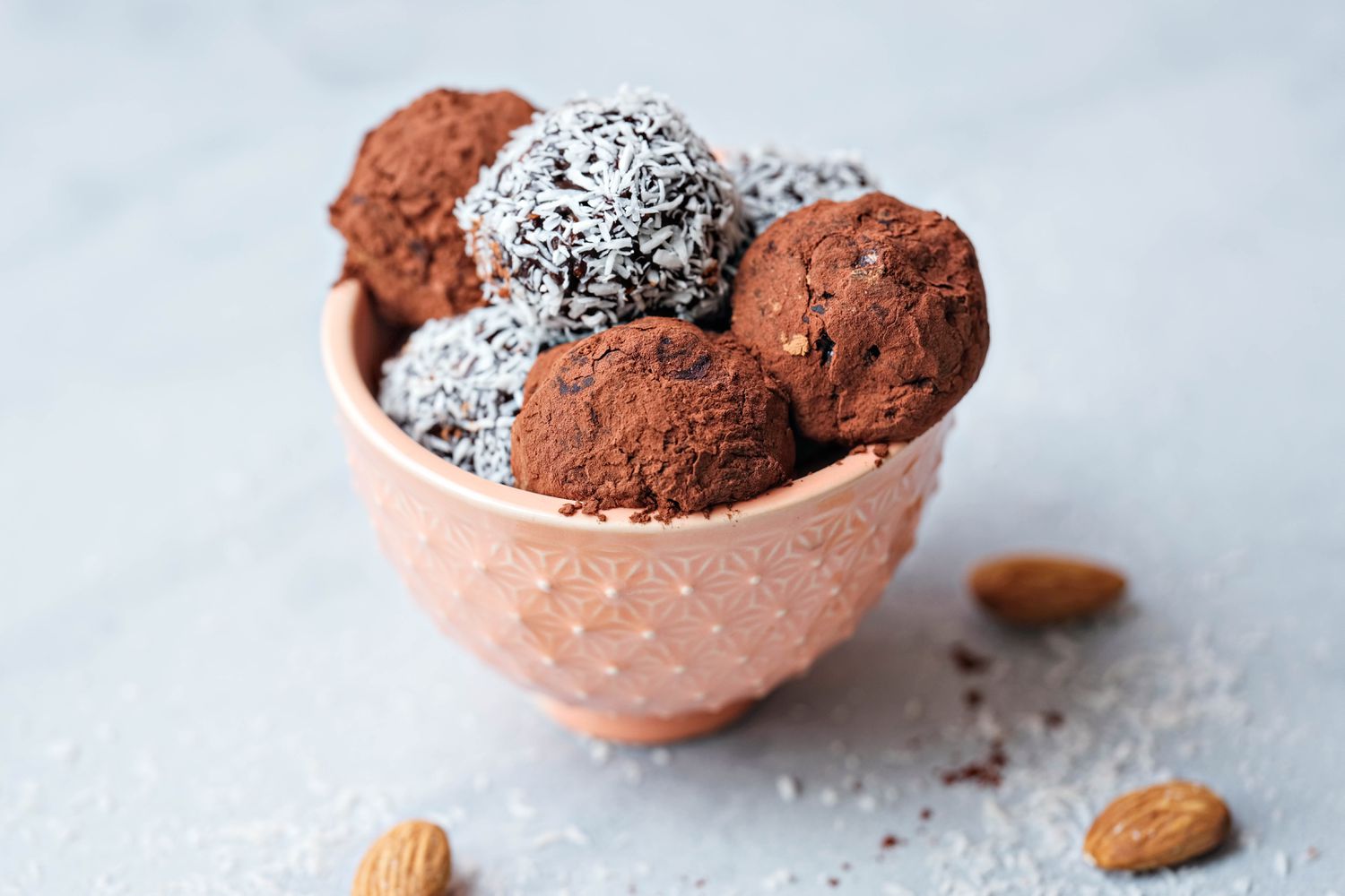Date almond butter coconut balls