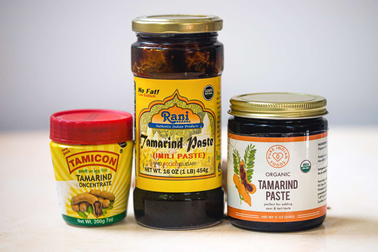 Types of jarred tamarind paste