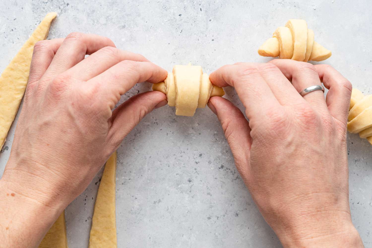 Triangle Rolled into Homemade Crescent Roll