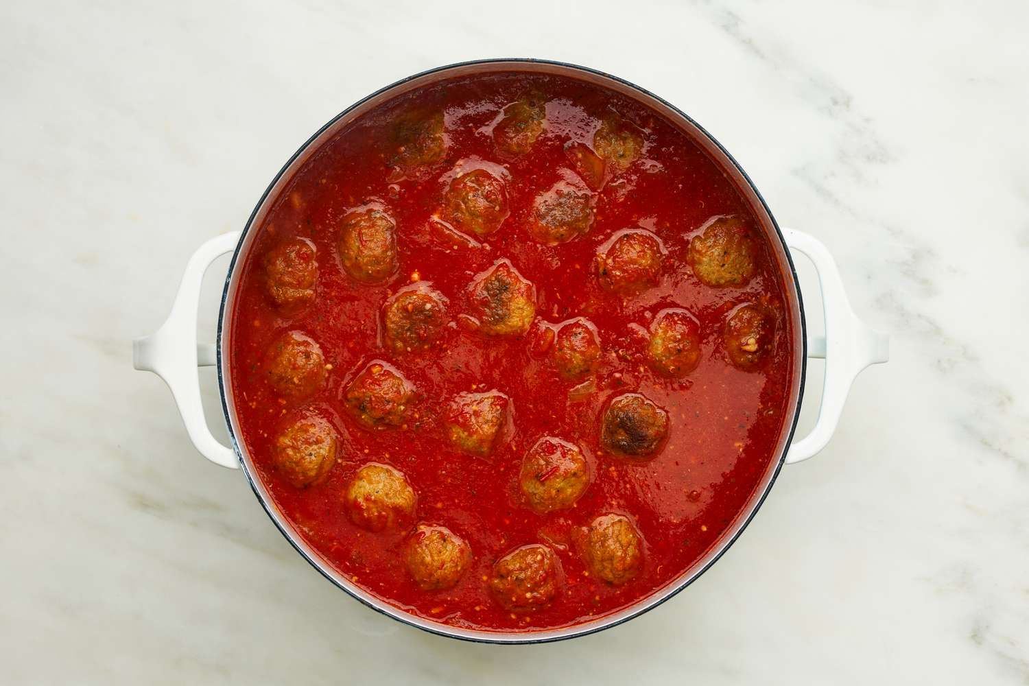Baked meatballs added to soup for meatball sub soup recipe