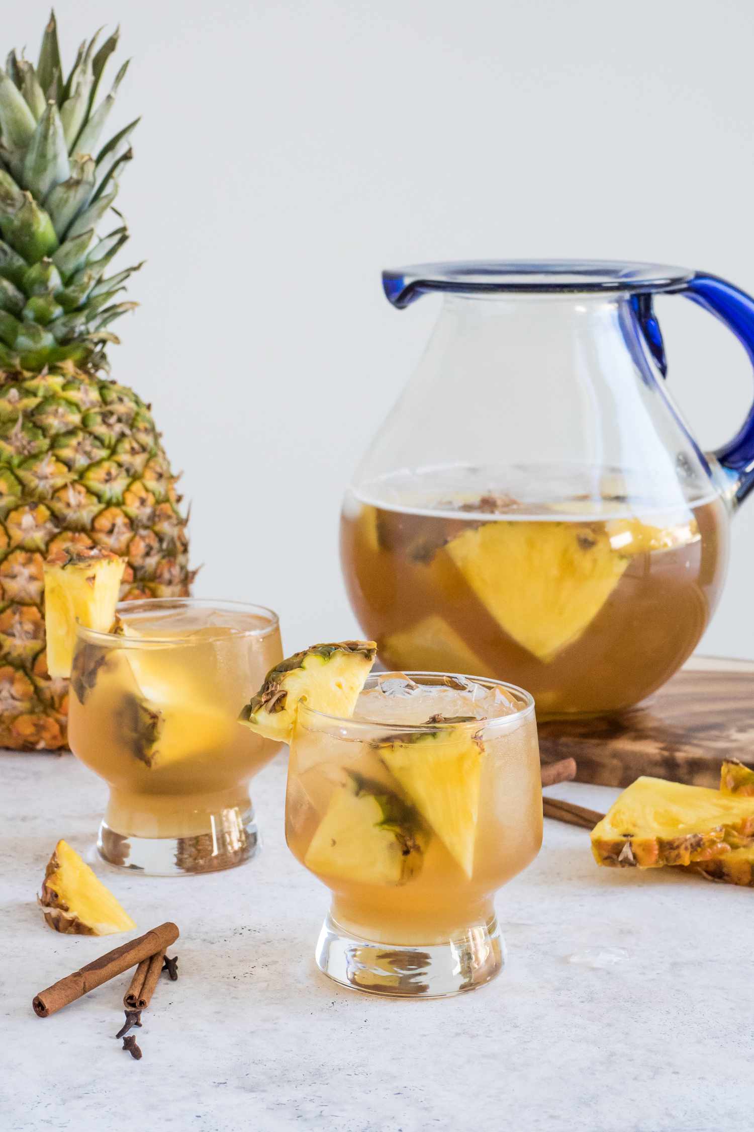 Tepache in two glasses.
