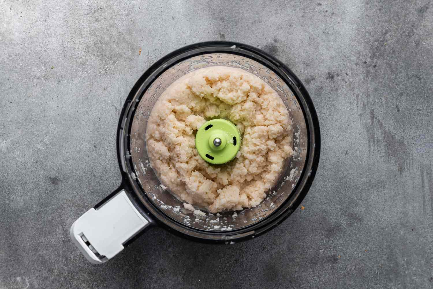 Blended Horseradish root in Food Processor