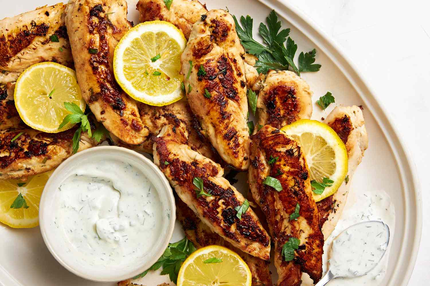 Chicken tenders with ranch dressing