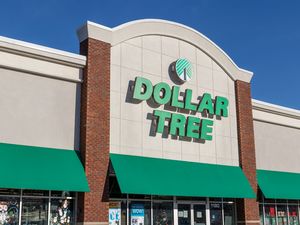 The facade of a Dollar Tree store with its sign prominently displayed