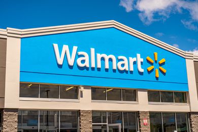 Outside view of a Walmart store