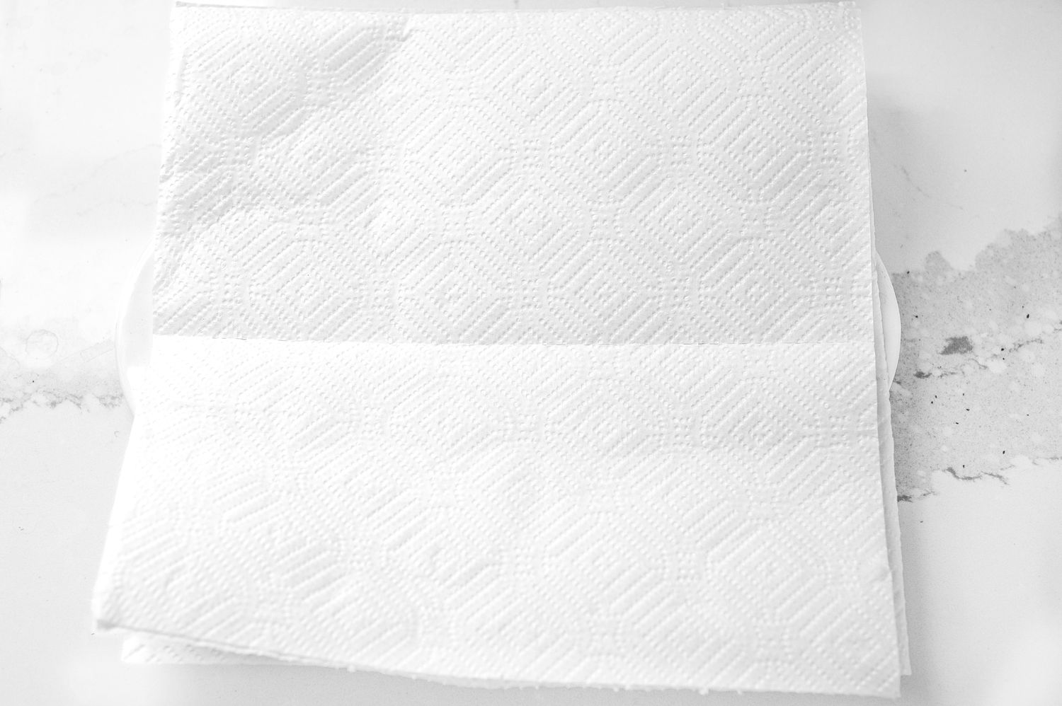 Plate with Bacon Slices Covered with More Paper Towels for Bacon in the Microwave Recipe