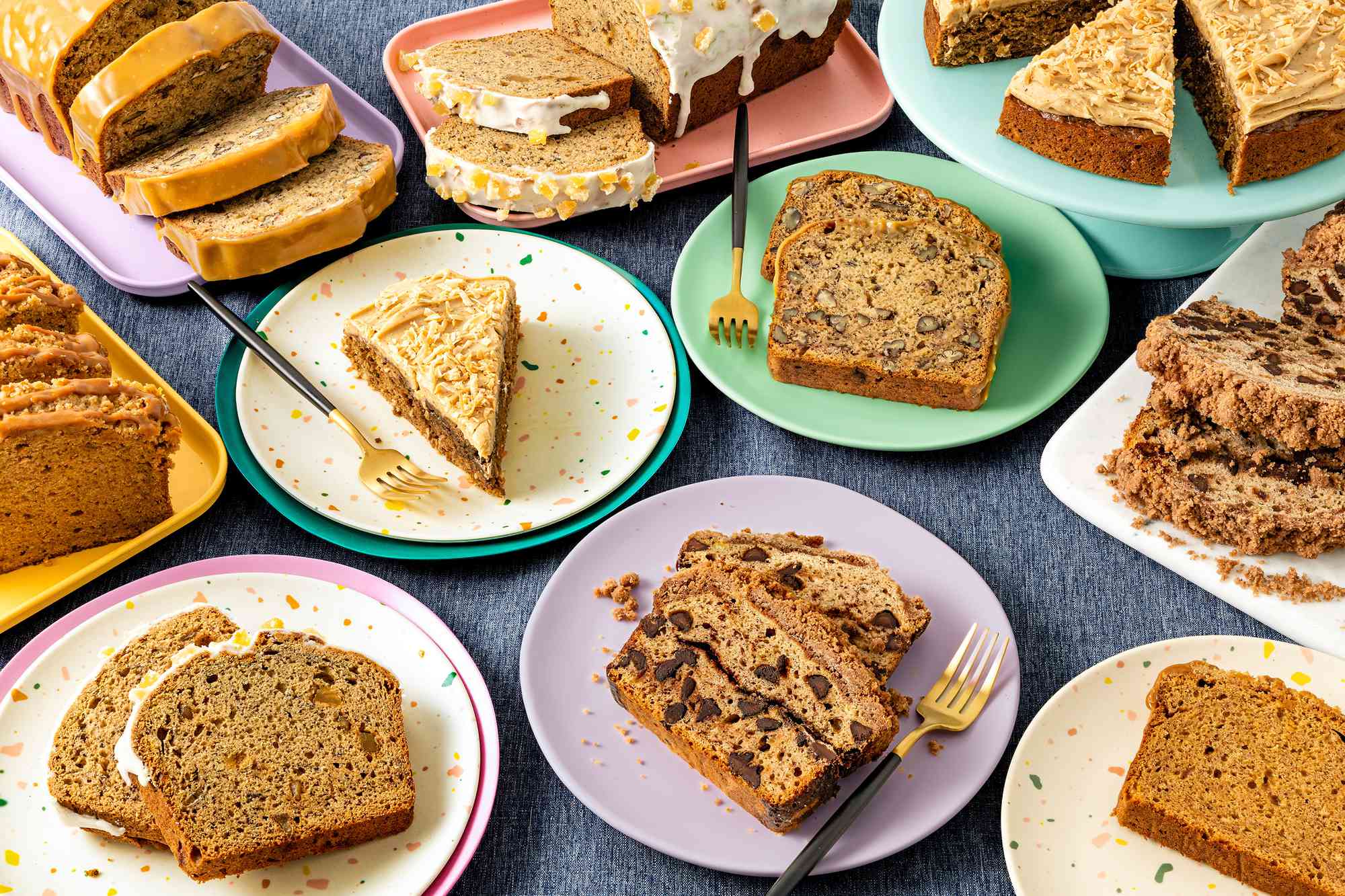Banana bread on a table