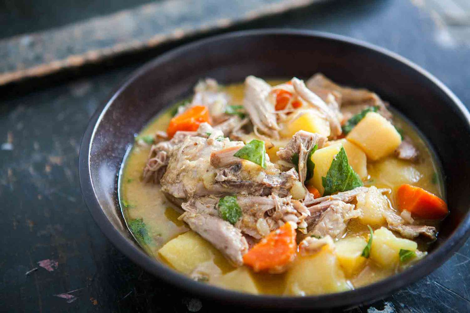 Slow Cooked Turkey with Mustard Sauce