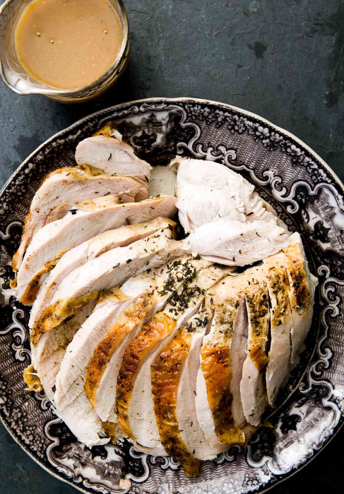 Roast Turkey Breast with Garlic Gravy
