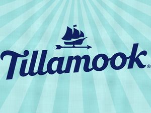 Logo with Tillamook text and a ship illustration