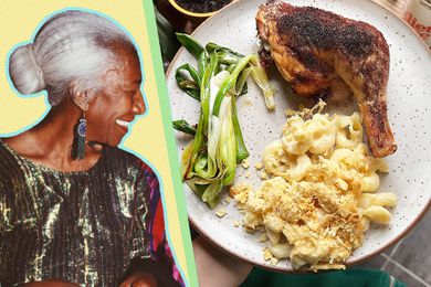 Edna Lewis' skillet scallions