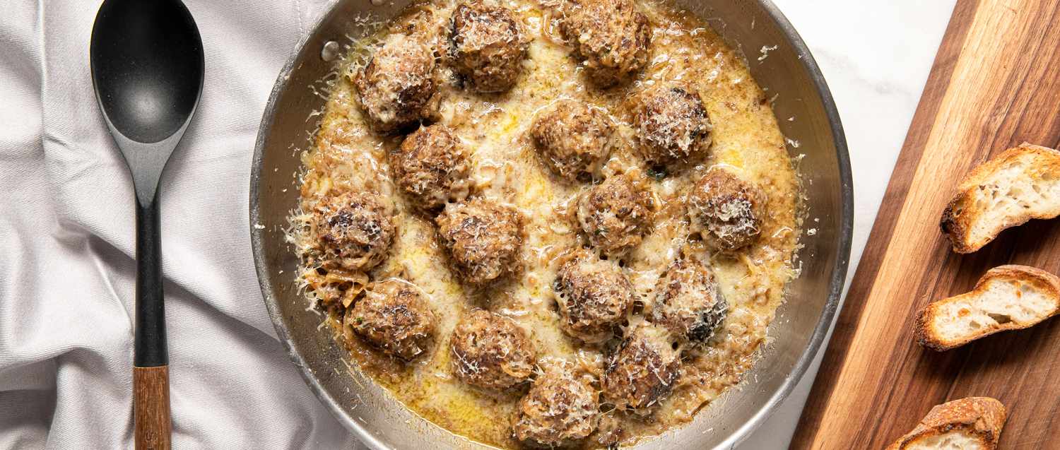 French Onion Meatballs