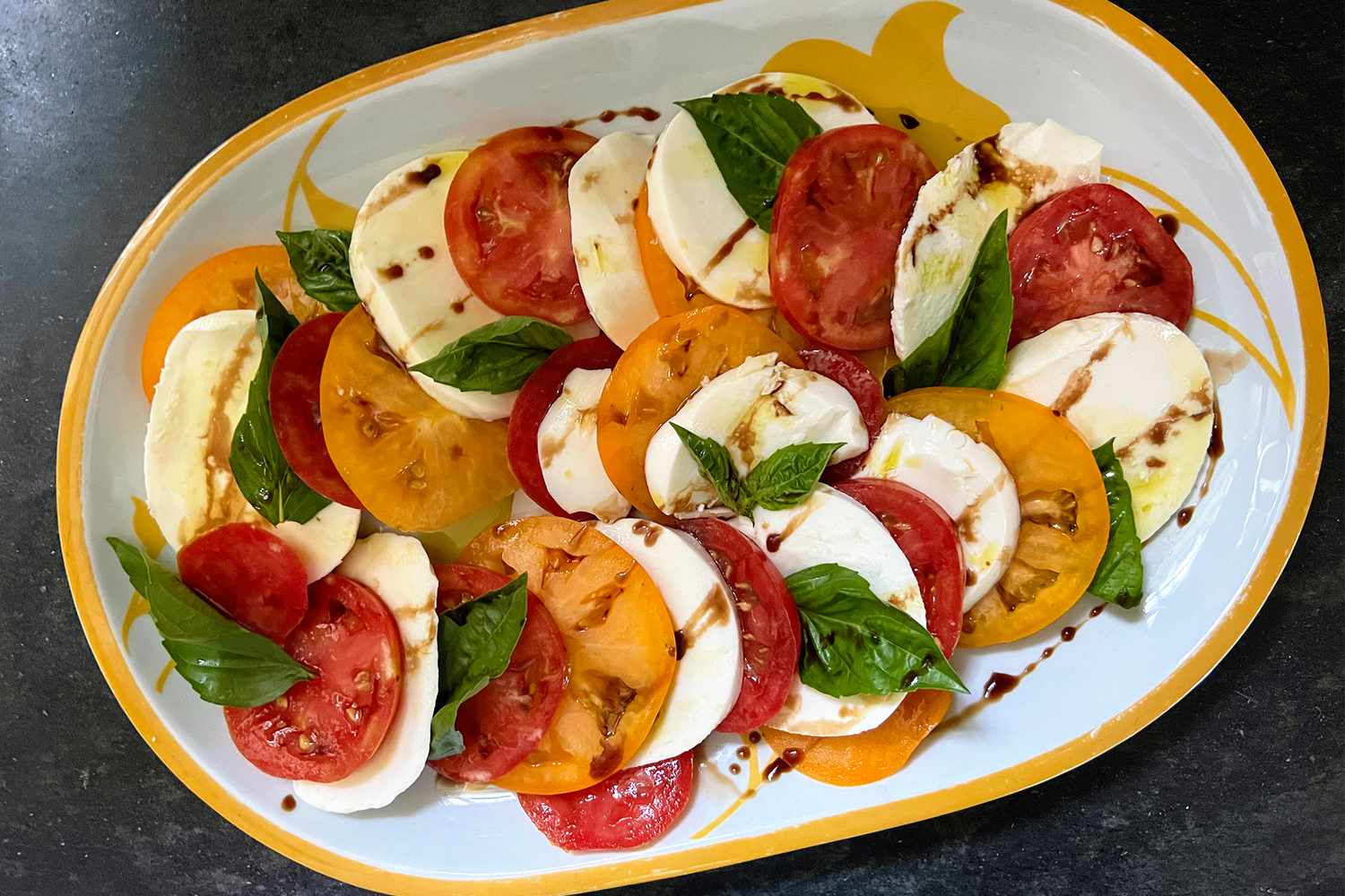 Ree Drummond's Caprese Salad on a platter