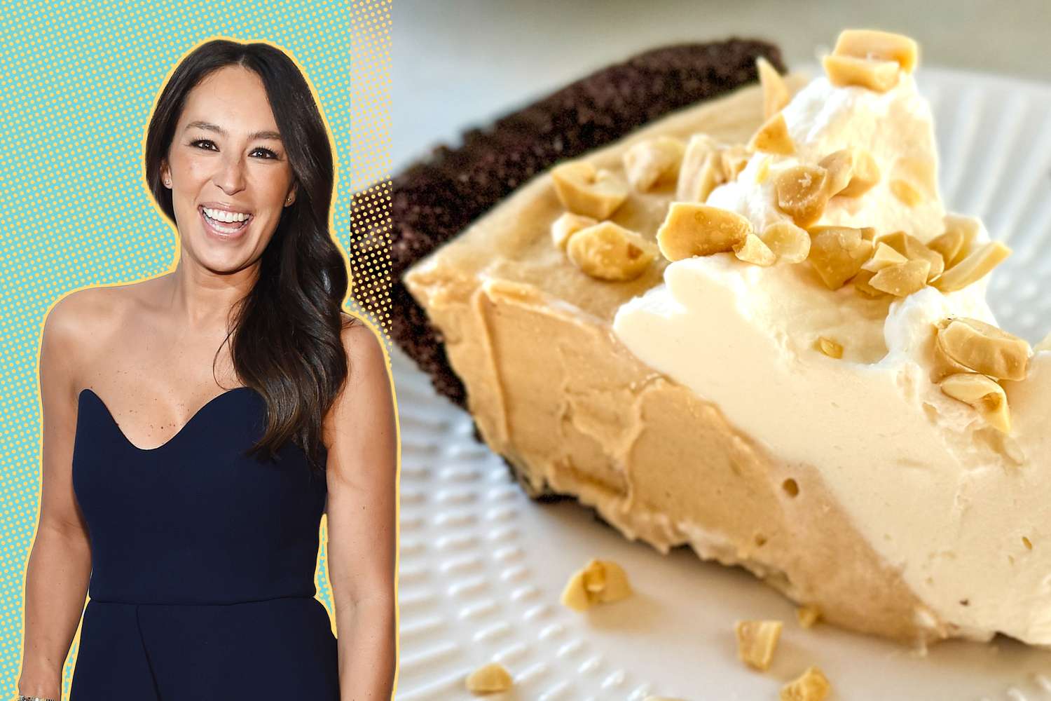 A person and a slice of pie on a plate side by side