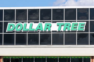 Storefront with a Dollar Tree sign