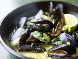 Easy Coconut Curry Mussels