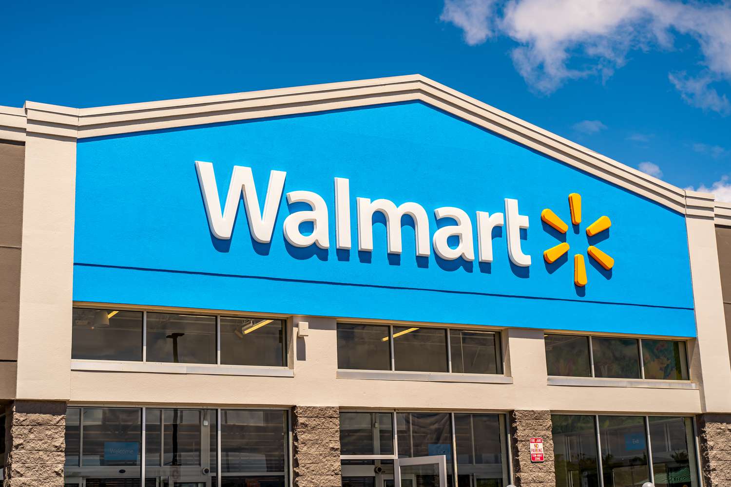 Outside view of a Walmart store