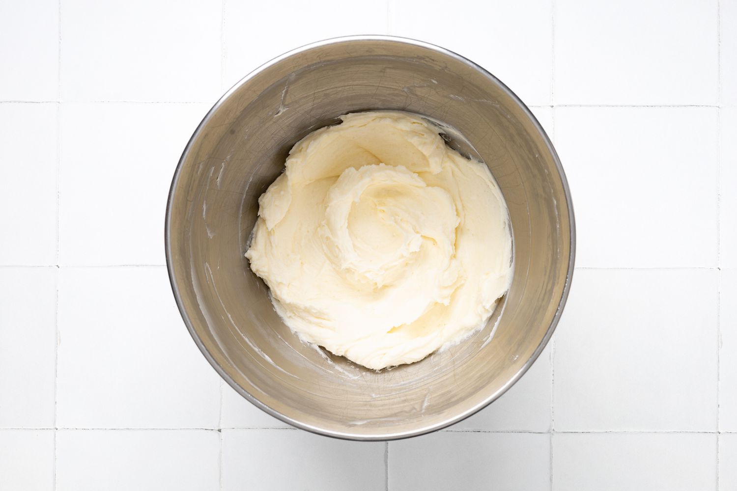 Mixer Bowl With Whipped Cream for Citrus Cheesecake Bars Recipe