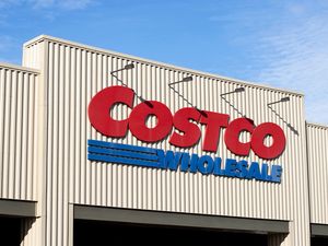 Costco Wholesale storefront sign on the buildings facade