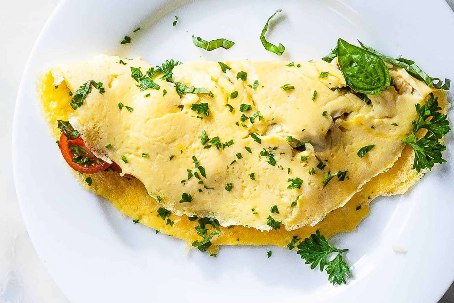 How to Cook an Omelet plate the omelet