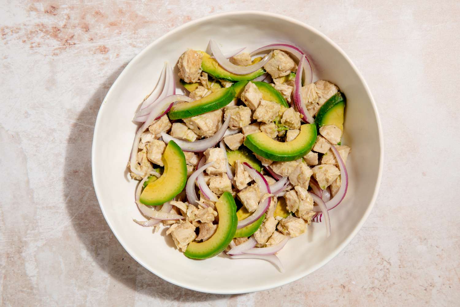california chicken salad in a bowl