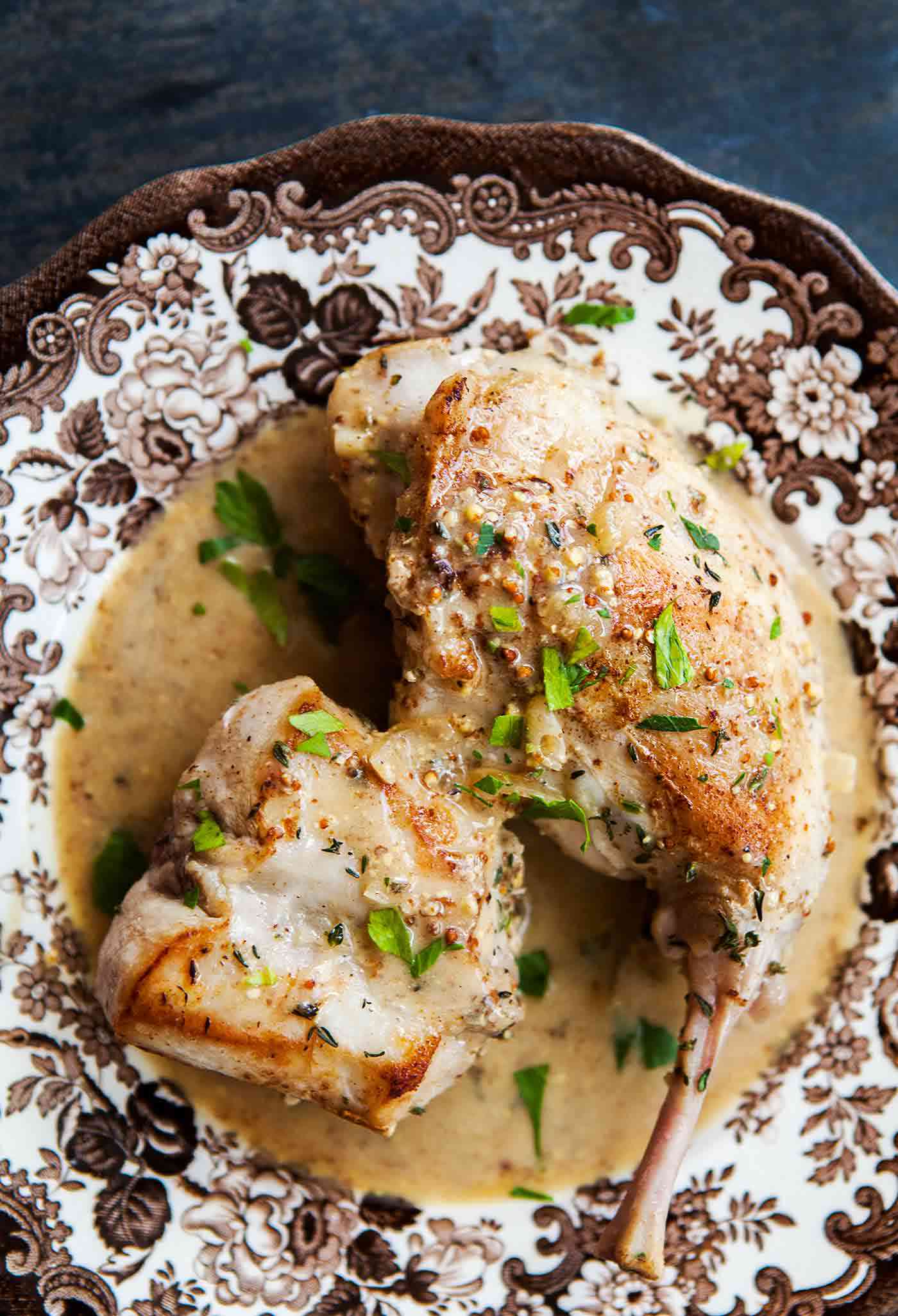 Rabbit in Mustard Sauce